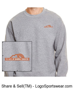 Crewneck Sweatshirt - Graphite Gray Design Zoom